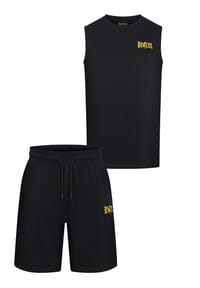 BENLEE™ - Herren Singlet & Shorts Set normale Passform LEVANT - Black/Yellow