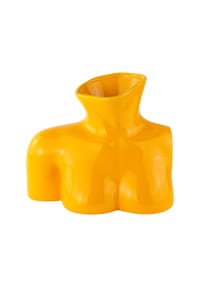 DONKEY - Dekovase Arts of Parts Torso Vase, Blumenvase, Dekovase, Dekoration, Steingut, Gelb, 25 x 17 x 21 cm, 211013 - gelb