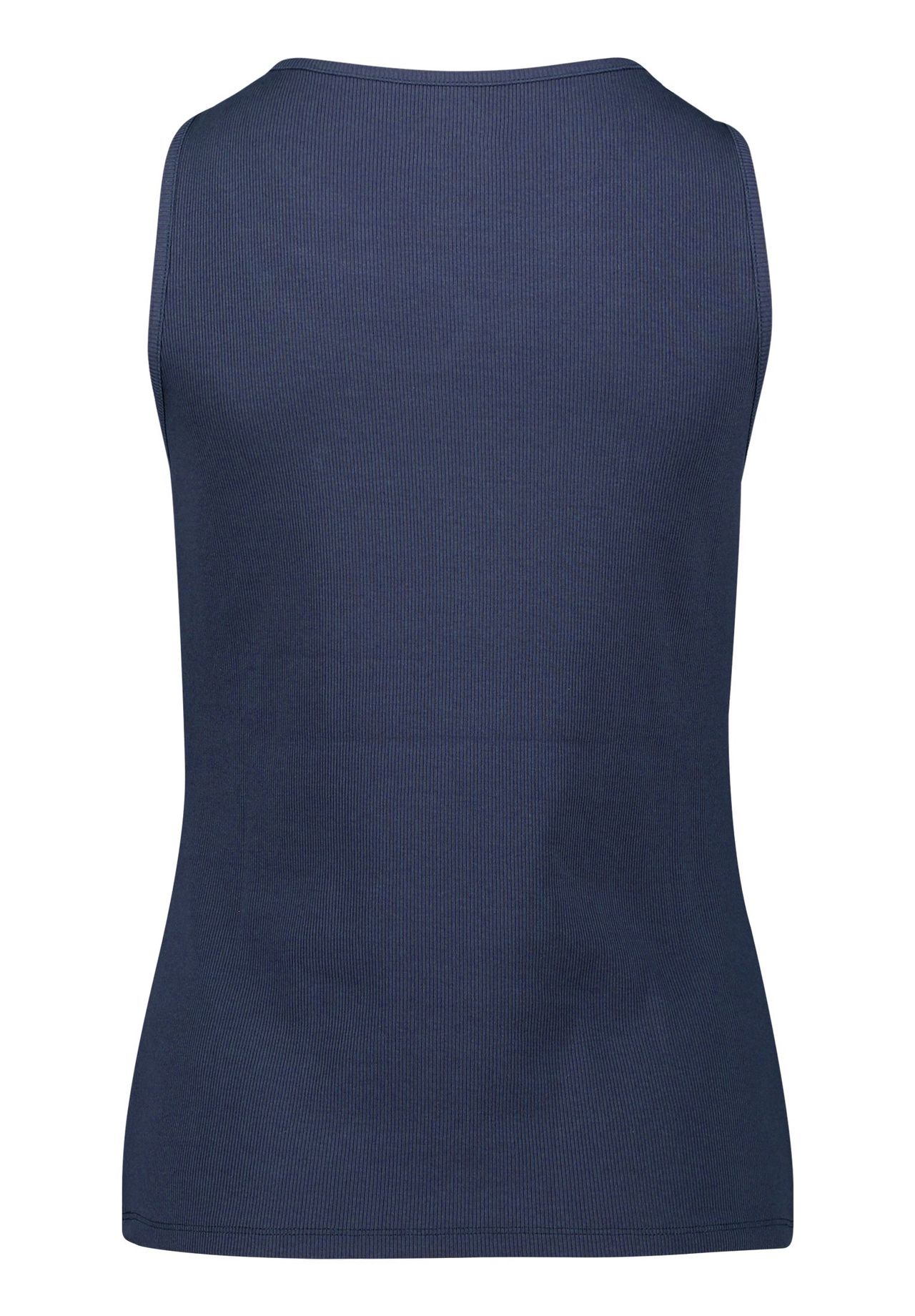 Cartoon Basic-Top Mit Rundhalsausschnitt, Blau, 40