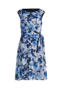 Vera Mont - Cocktailkleid mit Bindegürtel - Dunkelblau/Blau
