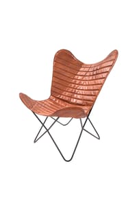 Kayoom - Schmetterling Stuhl Santiago 326 - cognac