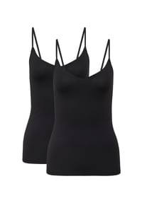 CALIDA - Top, 2er-Pack, V-Ausschnitt, für Damen - 001 WEISS