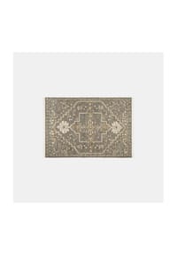 LOBERON - Teppich Brenrin grau/creme/gelb - grau/creme/gelb