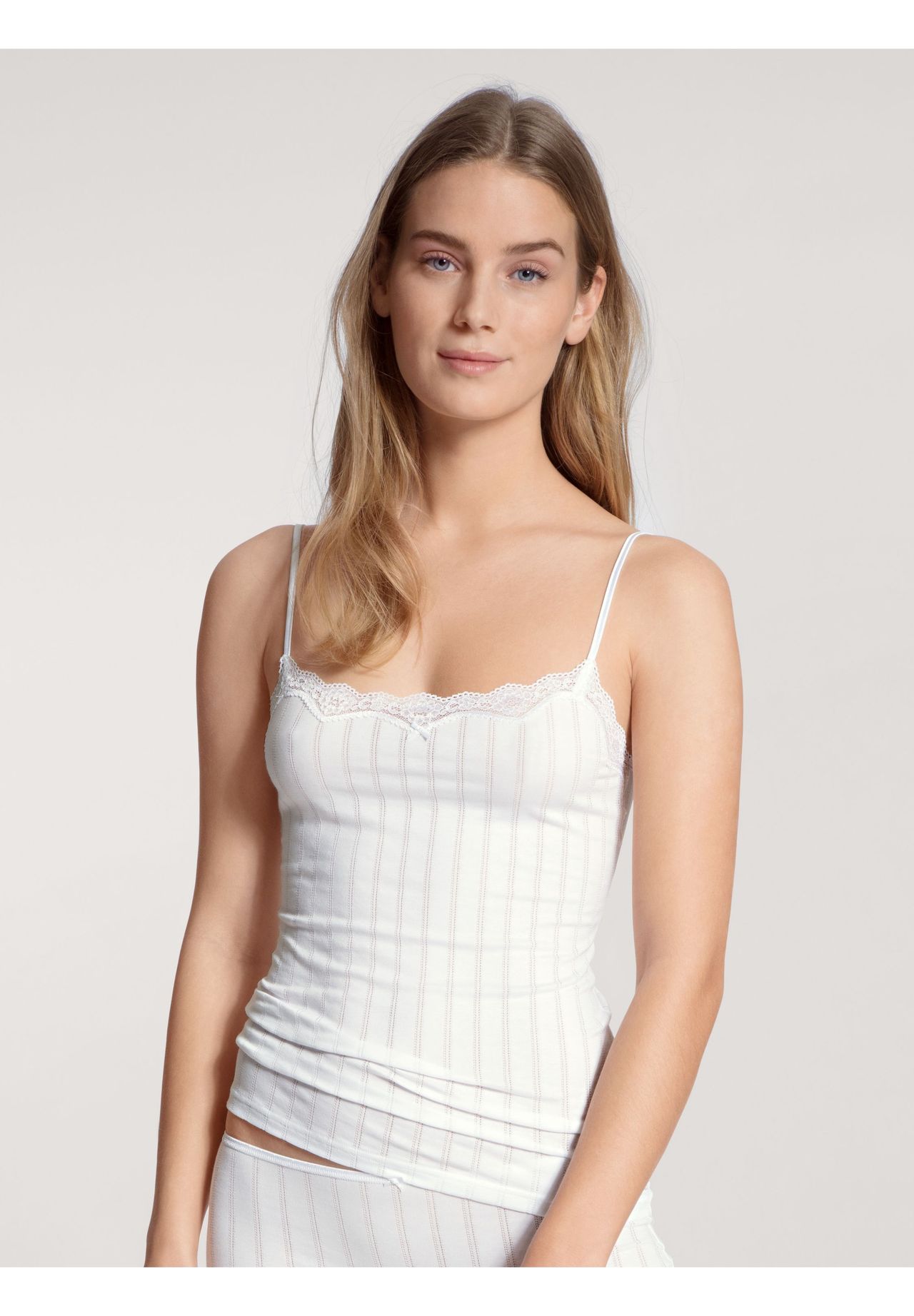 Calida Etude Toujours Top, SpaghettiträGer, Spitze, FüR Damen, Weiß, Xs
