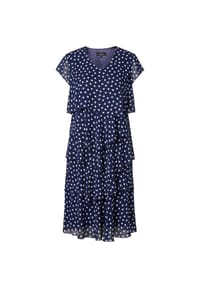 KRISS - Kleid Nelly Dot - Marine/ weiß