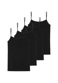 SCHIESSER - Spaghetti Top 4er Pack 95/5 Organic Cotton - Sand