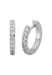 LYOMI - Klappcreolen 585/- Gold 20 Diamant Lab Grown 0,47ct. - weiß