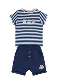 MANGUUN - Bekleidungs-Set, 2-teilig, für Kinder - STRIPE / NAVY