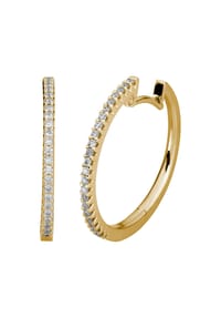 LYOMI - Klappcreolen 585/- Gold 46 Diamant Lab Grown 0,34ct. - gelb
