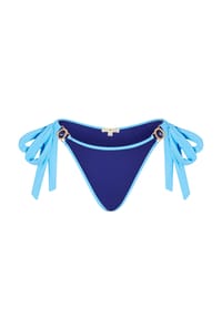 MODA MINX - Bikinihose mit angesagtem Kontrast-Design und Steinbesatz - Navy