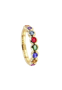 VANDENBERG - Damen Ring, 925er Silber mit Amethyst, Topas, Lolith, Peridot, Citrin, Rodolith - GOLD