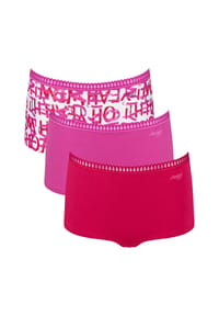 sloggi - Go Crush Pantys, 3er-Pack, Spitzen-Bordüre, für Damen - 00GZ SILK WHITE