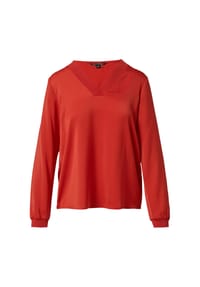 comma, - Shirtbluse, V-Ausschnitt, für Damen - 3076  RED