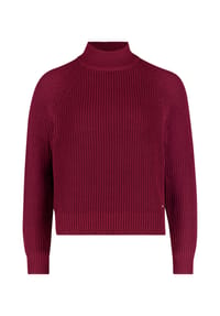 BETTY & CO - Strickpullover mit Rippbündchen - Fall Burgundy