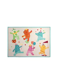 ESPRIT - Kinderteppich Dancing Bears - Tanzende Bären im Zirkuslook - sand