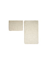 ZELLERFELD - Elegance Badematten-Set mit modernem Strukturmuster - 2-teiliges - Beige 60 x 100 cm