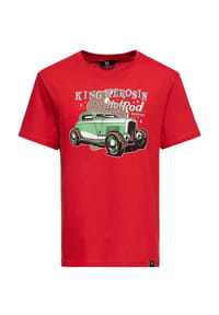 KING KEROSIN - T-Shirt mit Retro-Artwork Print Hotrod Service - blau