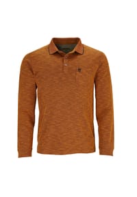 hajo - Poloshirt Softknit Langarmshirt - orange