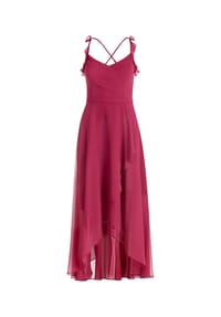 Vera Mont - Abendkleid mit Volant - Dark Fuchsia