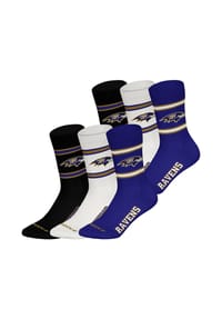 NFL - Freizeitsocken Baltimore Ravens Crew - PUR/WHT/BLK