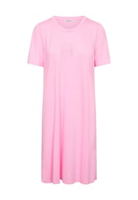 LOUIS FÉRAUD - Logo Melange Sleepshirt, Halbarm, knielang, für Damen - 11896 HEATHER ROS