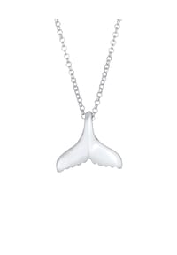 elli. - Halskette Walflosse Fisch Meer Ozean 925 Sterling Silber - Silber