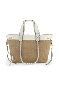 HARPA - Shopper SIERRA in Leinenoptik mit Glitzer - cashmere cream