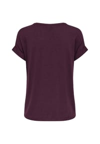 ONLY® - T-Shirt, umgeschlagene Ärmelbündchen, für Damen - 177955 FUCHSIA RED