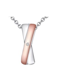 Rafaela Donata - Damen Kette aus 925/- Sterling Silber in Silber/Roségold mit Diamant - silber