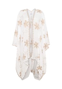 MANGUUN - Poncho, Ziernaht, für Damen - BEIGE ORIGINAL