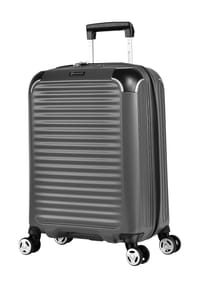 eminent - MATERIA II 4-Doppelrollen-Trolley, Hartschale, Emblem, TSA-Schloss - RAVEN GREY