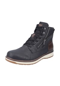 rieker - Lederimitat Stiefelette - Schwarz/Braun