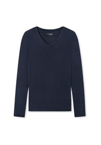 SCHIESSER - Mix+Relax Schlafshirt, Langarm, für Damen - dunkelblau