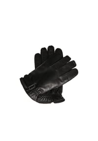 kazar - Schwarze Herrenhandschuhe mit Perforationen an den Fingern - Schwarz