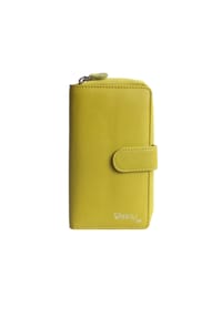 VARGU - Echtleder Geldbörse SABA 1-A mono - lime green