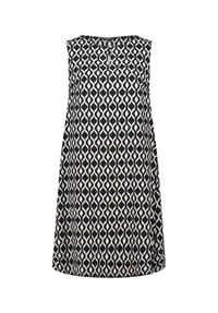 BETTY BARCLAY - Leinenkleid ohne Arm - Schwarz/Beige