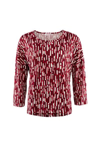 STOOKER® - CARLY Damen T-Shirt 3/4-Arm - blue abstract aop