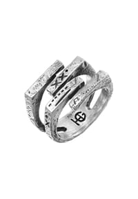 HAZE & GLORY - Ring Siegelring - Quadro 925 Silber - Silber