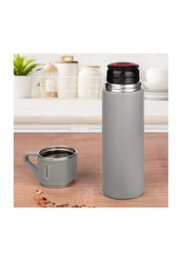GRÄWE® - Isoflasche 450 ml, grau, matt THERMOHOME - Dunkelblau