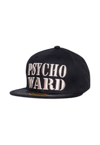 KING KEROSIN - Flat Cap mit 3D Stickerei Psycho Ward - schwarz
