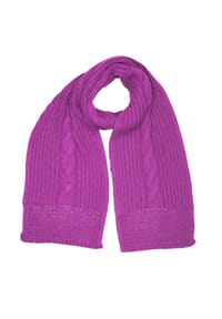 collezione alessandro® - Winterschal Warm mit Zopfmuster und dezentem Glitzer - blau