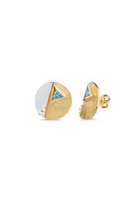 HERB SCHMUCK - Ohrstecker 925/- Sterling Silber 2 Blautopas - weiß
