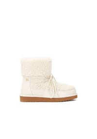 kazar - Cremefarbene Schneestiefel mit brauner Sohle - Creme