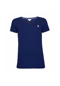U.S. POLO ASSN. - T-Shirt Kurzarmshirt V-Neck - dunkelblau