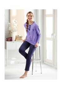 Witt - Schlafanzug - marine-lavendel
