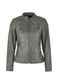 7eleven - Lederjacke SECHLOE mit Ziersteppungen - Grau