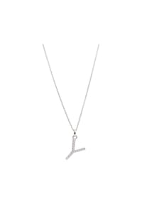 SMART JEWEL® - Kette Buchstabe Y mit Zirkonia Steine, Silber 925 - silber