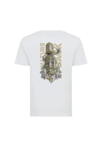 OLDSKULL - T-Shirt Wrldvibe Nature Strikes Back Graphic mit modernem Motivprint - White