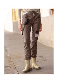 heine - Strickjacke - champagner-sesam-gestreift