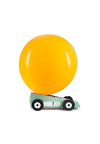 DONKEY - Luftballonauto Mintstar, Spielzeugauto mit Ballonantrieb, Kiefernholz, Mint, 900215 - 